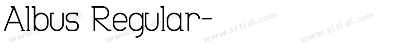 Albus Regular字体转换